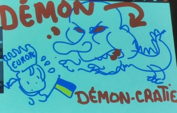 О связи между демонами и демократией – французский карикатурист Плантю в Софии