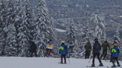 Условия для катания на лыжах в горах хорошие