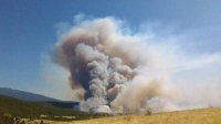 Большой лесной пожар разразился рядом с транзитным газопроводом к Греции