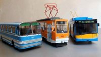 Детально изготовленные модели городского транспорта на выставке в Софии