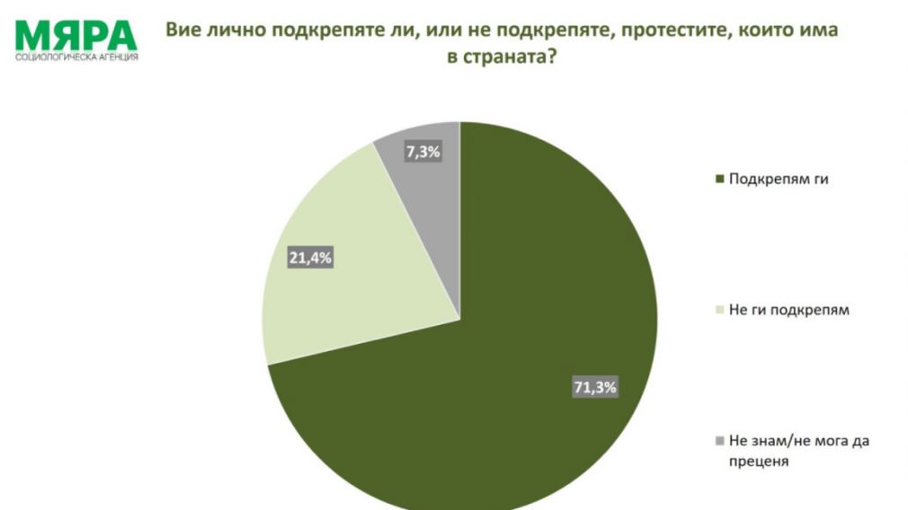 Опрос: 71% болгар поддерживают протесты
