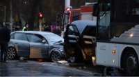 Цепная авария после гонки на столичном бульваре Опылченска