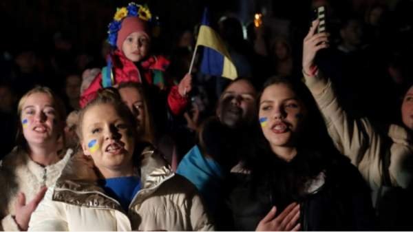 Украинцы отмечают возвращение Херсона