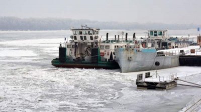 Дунай замерз полностью в районе г. Русе