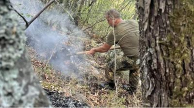 Дождь помог в тушении большого пожара в горах Рила