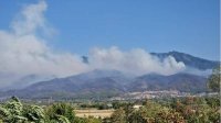 Очаг пожара в Северной Греции находится в 10 км от границы с Болгарией