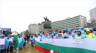 Протесты дорожных строителей в Софии и по всей стране