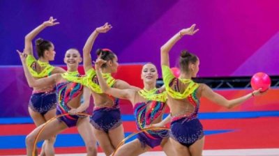 Золото у болгарской команды на этапе Кубка мира по художественной гимнастике в Баку