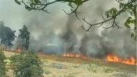 Большой пожар разразился у Карнобата, ожидается активизация системы предупреждения BG-Alert