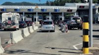 Интенсивное движение легковых и грузовых автомобилей на границе с Турцией